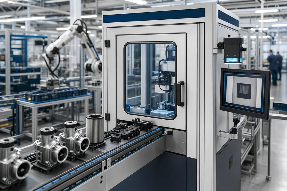 Automotive component marking and traceability production line