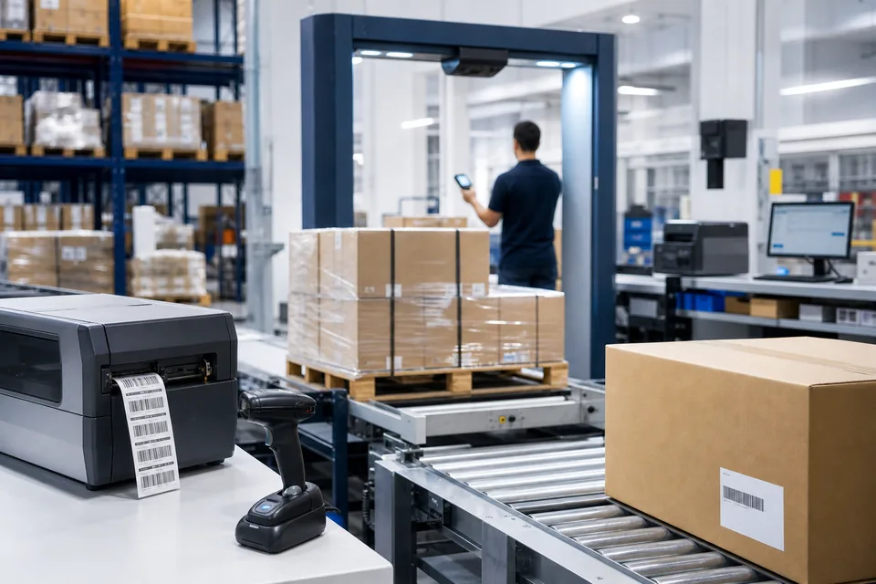 Warehouse scanning, labelling and dispatch operations