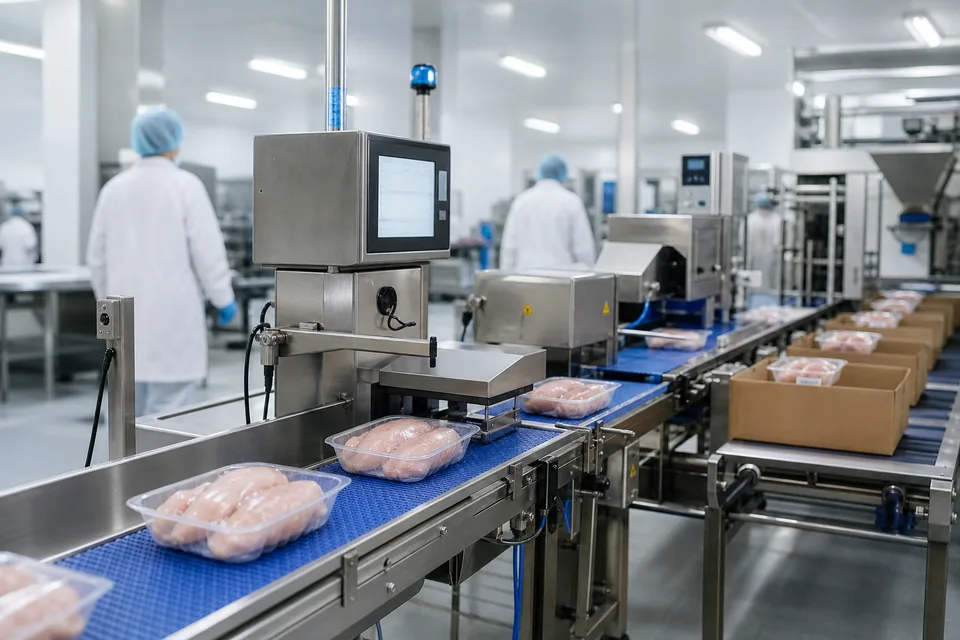 Poultry packaging, coding and traceability production line