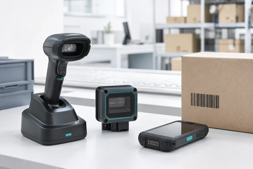 Handheld, fixed-mount, and mobile industrial barcode scanning equipment