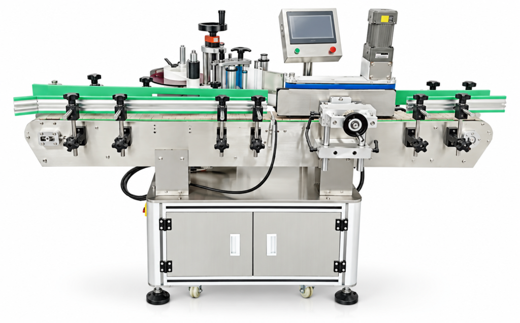 Full Automatic Vertical Rubbing Round Bottle Labeling Machine product image